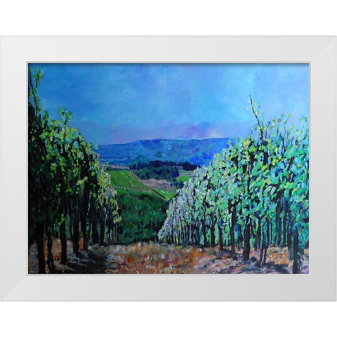 Hillsides of Tuscany White Modern Wood Framed Art Print by Ghanooni, Sarah