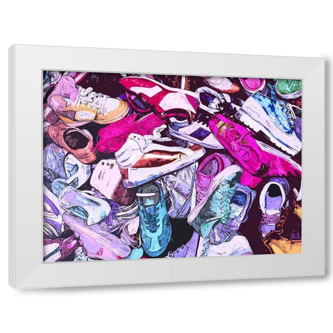 Paradise White Modern Wood Framed Art Print by Ghanooni, Sarah