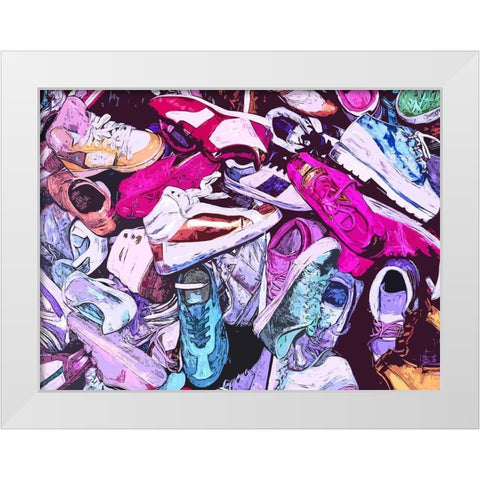 Paradise White Modern Wood Framed Art Print by Ghanooni, Sarah