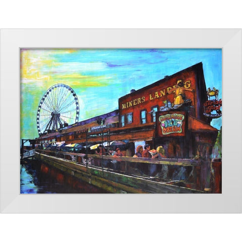 Summer Days White Modern Wood Framed Art Print by Ghanooni, Sarah