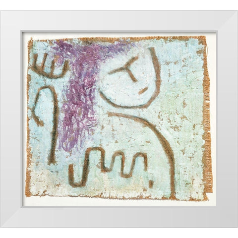 Little Hope White Modern Wood Framed Art Print by Klee, Paul