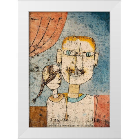 Adam and Little Eve 1921 White Modern Wood Framed Art Print by Klee, Paul