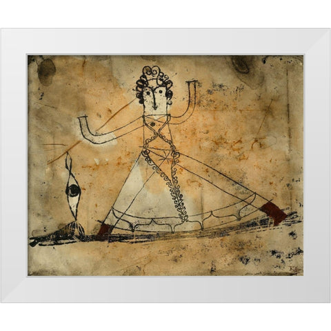 Classical Grotesque 1923 White Modern Wood Framed Art Print by Klee, Paul