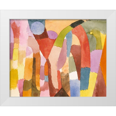 Movement of Vaulted Chambers 1915 White Modern Wood Framed Art Print by Klee, Paul