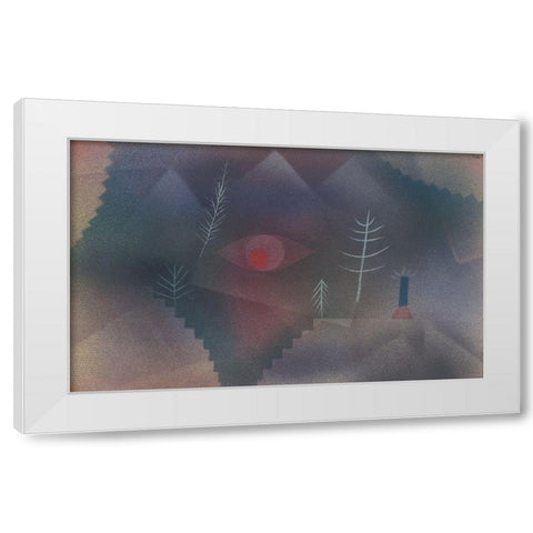 Glance of a Landscape White Modern Wood Framed Art Print by Klee, Paul