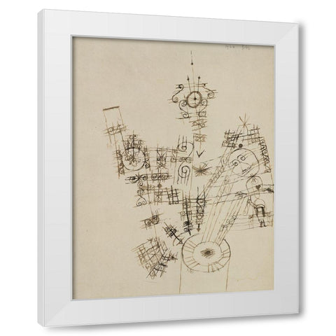 The Last Adventure of the Knight Errant White Modern Wood Framed Art Print by Klee, Paul