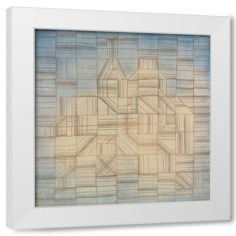 Variations White Modern Wood Framed Art Print by Klee, Paul