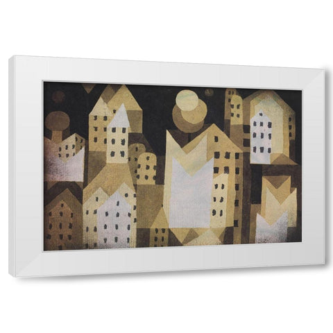 Cold City White Modern Wood Framed Art Print by Klee, Paul