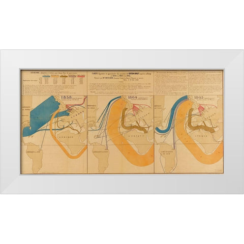 Trade in Raw Cotton from Europe to the USA White Modern Wood Framed Art Print by Vintage Maps