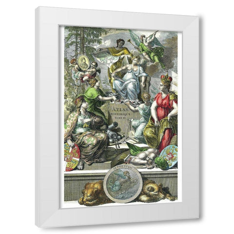 Historical Atlas Title Page White Modern Wood Framed Art Print by Chatelain, Henri