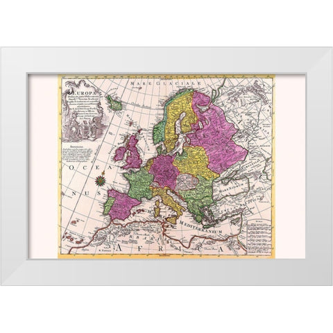 Europe White Modern Wood Framed Art Print by Lotter, Conrad