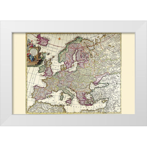 Europe White Modern Wood Framed Art Print by Allard, Carl
