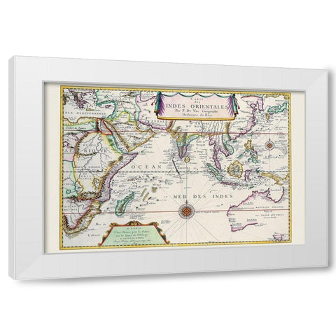 Indies Orientales Southeast Asia White Modern Wood Framed Art Print by Duval, Pierre