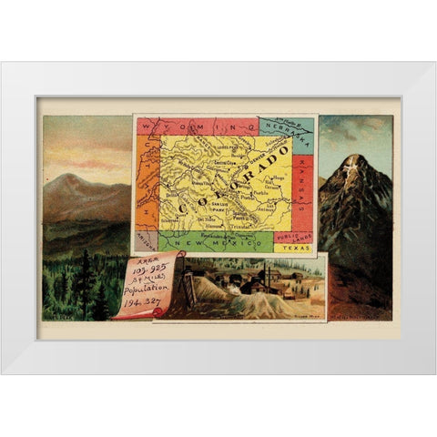 Colorado White Modern Wood Framed Art Print by Arbuckle Brothers