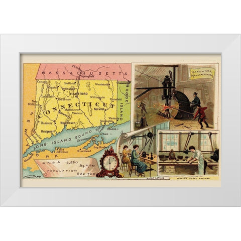 Connecticut White Modern Wood Framed Art Print by Arbuckle Brothers