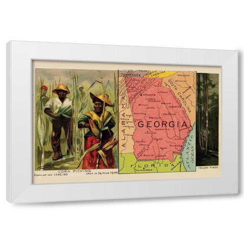Georgia White Modern Wood Framed Art Print by Arbuckle Brothers