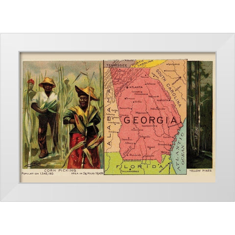 Georgia White Modern Wood Framed Art Print by Arbuckle Brothers