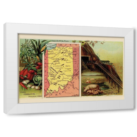 Indiana White Modern Wood Framed Art Print by Arbuckle Brothers