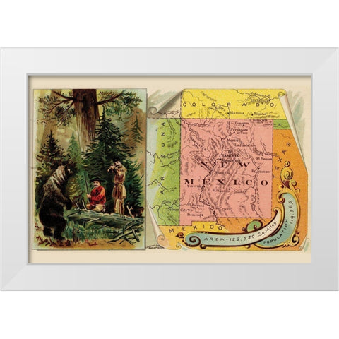 New Mexico White Modern Wood Framed Art Print by Arbuckle Brothers