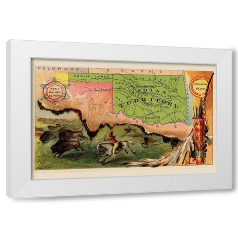 Oklahoma White Modern Wood Framed Art Print by Arbuckle Brothers