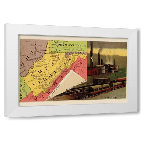 West Virginia White Modern Wood Framed Art Print by Arbuckle Brothers
