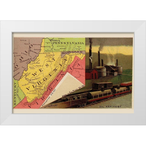 West Virginia White Modern Wood Framed Art Print by Arbuckle Brothers