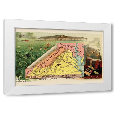 Virginia White Modern Wood Framed Art Print by Arbuckle Brothers
