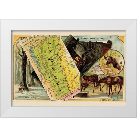 Vermont White Modern Wood Framed Art Print by Arbuckle Brothers