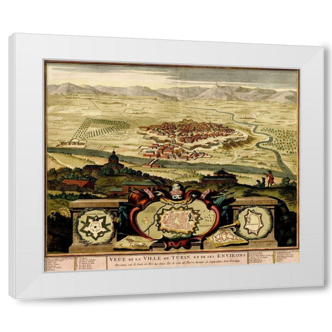 Ivrea Near Turin 1700 White Modern Wood Framed Art Print by Beeck, Anna