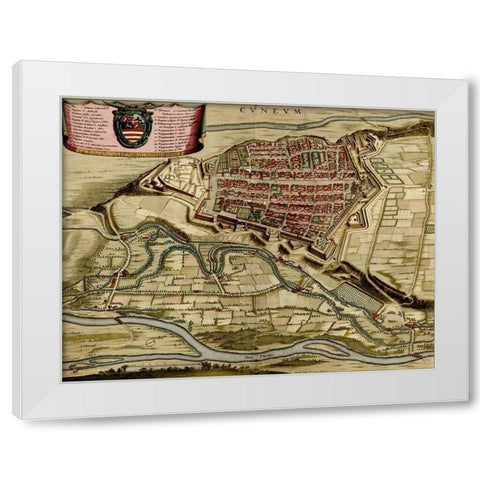Casal on the Po River 1700 White Modern Wood Framed Art Print by Beeck, Anna
