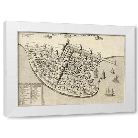 Acre White Modern Wood Framed Art Print by Picart