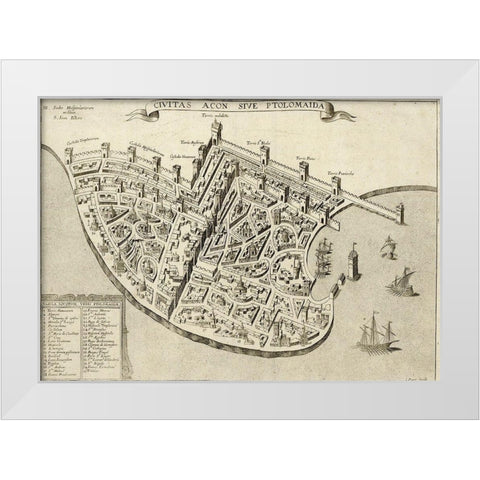 Acre White Modern Wood Framed Art Print by Picart