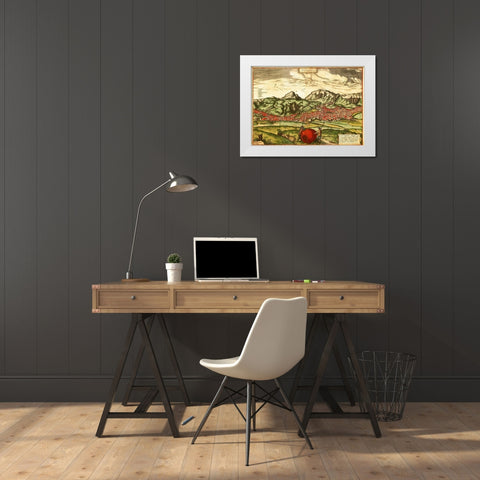 Antequera Malaga Spain White Modern Wood Framed Art Print by Hogenberg, Braun