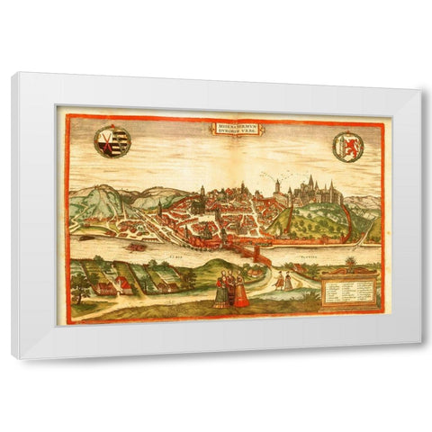 Meissen Germany White Modern Wood Framed Art Print by Hogenberg, Braun