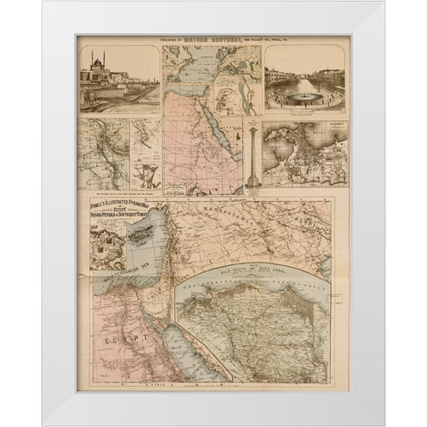 Egypt Arabia PetrÃ¦a and Southeastern Turkey White Modern Wood Framed Art Print by Powell, George May