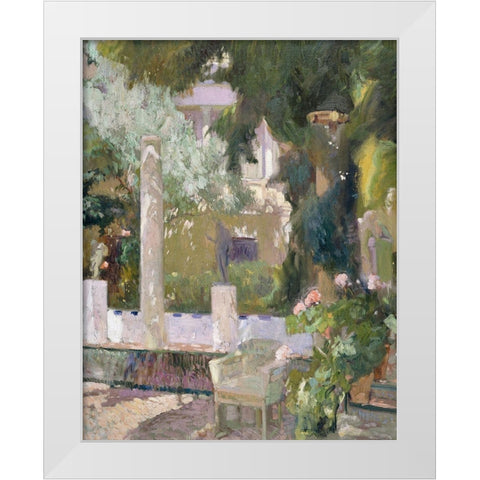 The Gardens at the Sorolla Family House White Modern Wood Framed Art Print by Sorolla, Joaquin