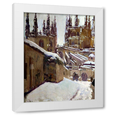 The Cathedral of Burgos White Modern Wood Framed Art Print by Sorolla, Joaquin