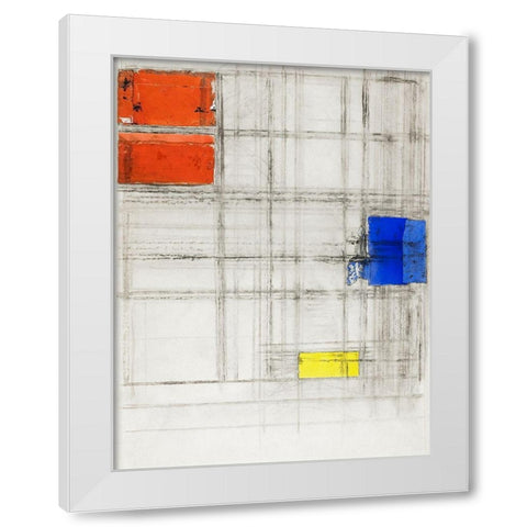 Study for a Composition White Modern Wood Framed Art Print by Mondrian, Piet