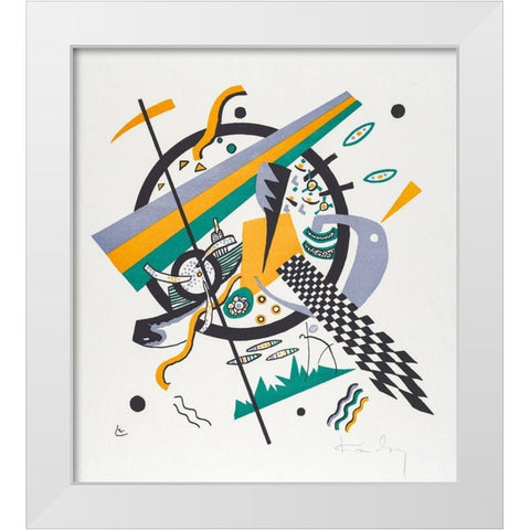 Kleine Welten IV-Small Worlds IV-1922 White Modern Wood Framed Art Print by Kandinsky, Wassily