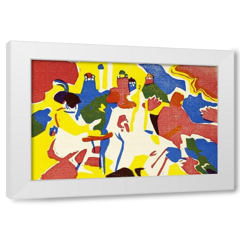 Klange 1913 White Modern Wood Framed Art Print by Kandinsky, Wassily