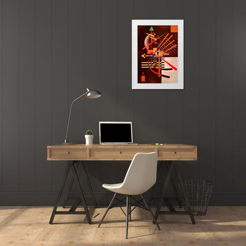 Abstract 1 White Modern Wood Framed Art Print by Kandinsky, Wassily