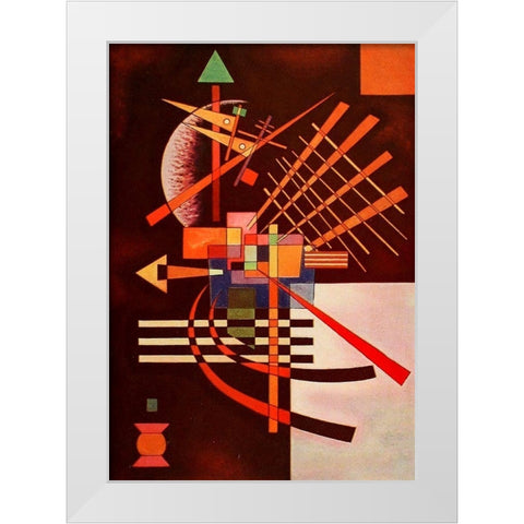 Abstract 1 White Modern Wood Framed Art Print by Kandinsky, Wassily