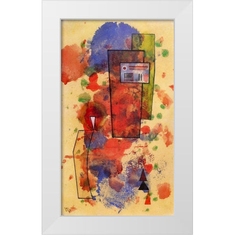 Black Spot 1932 White Modern Wood Framed Art Print by Kandinsky, Wassily