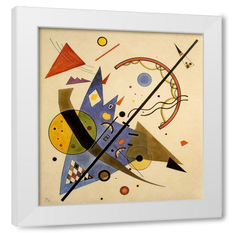 Bow and Arrow 1923 White Modern Wood Framed Art Print by Kandinsky, Wassily