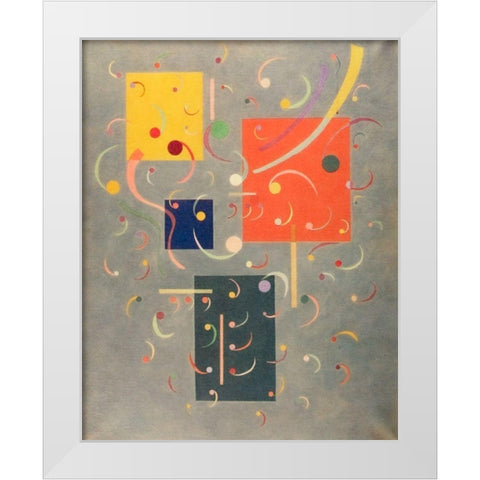 Circuit 1938 White Modern Wood Framed Art Print by Kandinsky, Wassily