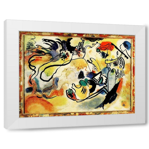 The Last Judgement 1912 White Modern Wood Framed Art Print by Kandinsky, Wassily