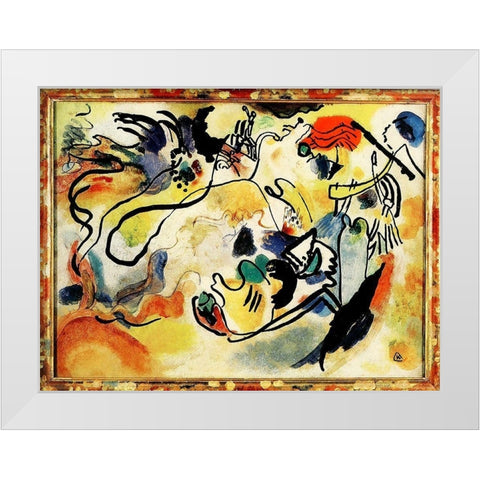 The Last Judgement 1912 White Modern Wood Framed Art Print by Kandinsky, Wassily