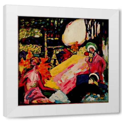 White Sound 1908 White Modern Wood Framed Art Print by Kandinsky, Wassily