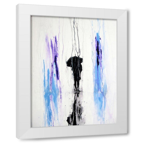 A Dark and Stormy White Modern Wood Framed Art Print by Clement, Diane