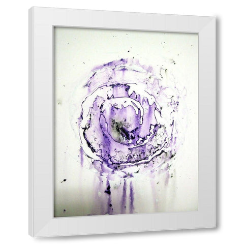 Mind Spiral #3 White Modern Wood Framed Art Print by Clement, Diane